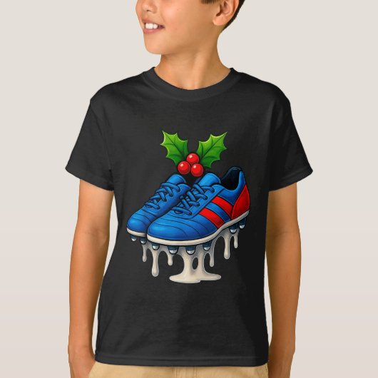 T-shirt Christmas Soccer Cleats Ice Cream Drip Xmas (Devant)