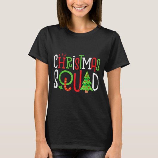 T-shirt Christmas Squad Funny Xmas Tree Family Matching Pa (Devant)