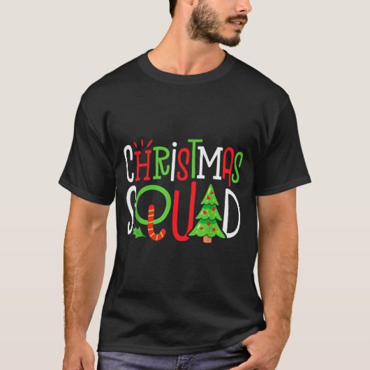 T-shirt Christmas Squad Funny Xmas Tree Family Matching Pa (Devant)