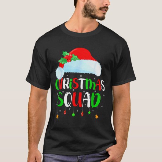 T-shirt Christmas Squad Matching Family Group Santa Xmas P (Devant)