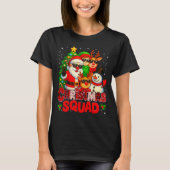 T-shirt Christmas Squad Plaid Santa Snowman Elf Rudolph Xm (Devant)