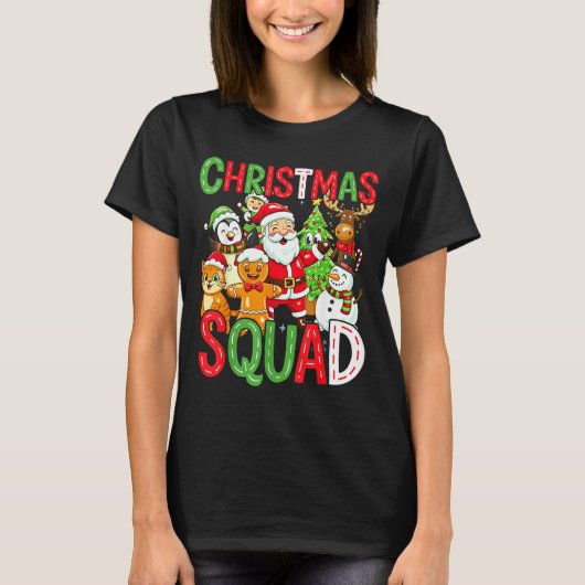 T-shirt Christmas Squad Santa Family Matching Xmas  (Devant)