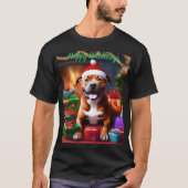 T-shirt Christmas Staffordshire Bull Terrier (Devant)