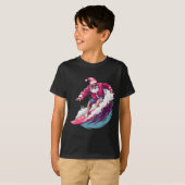 T-shirt Christmas Surfing Santa Surfboarder Surf Lover Xma (Devant entier)