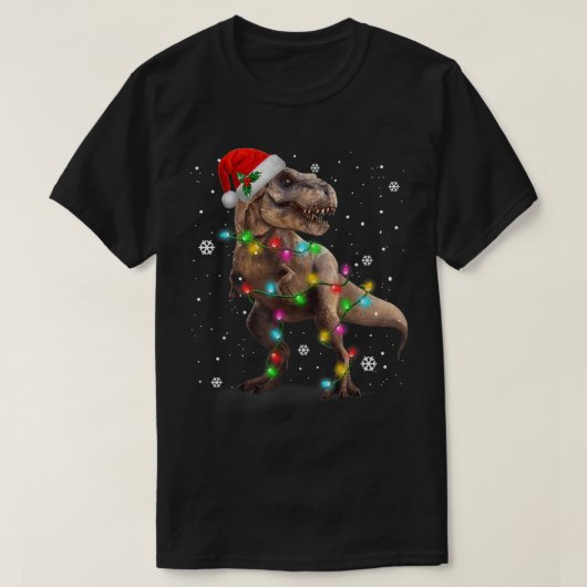 T-shirt Christmas T-Rex Dinosaur Funny Holiday Shirt (Design devant)