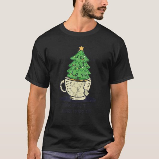 T-shirt Christmas Tea O Christmas Tea Pine Tree Cup (Devant)