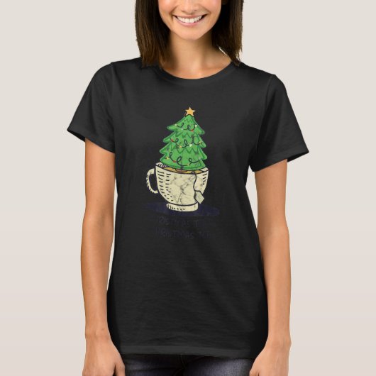 T-shirt Christmas Tea O Christmas Tea Pine Tree Cup (Devant)