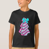 T-shirt Christmas Tree Cake Coquette Bow Xmas Matching Fam (Devant)
