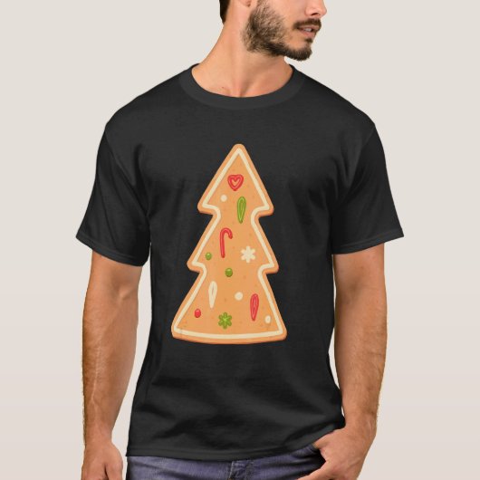 T-shirt Christmas Tree Gingerbread cake Xmas (Devant)
