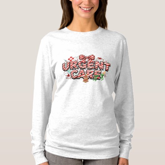 T-shirt Christmas Urgent Care Long Sleeve  (Devant)