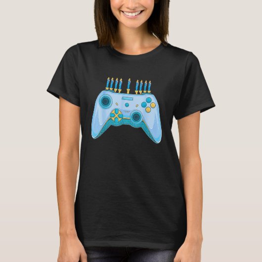 T-shirt Christmas  Video Game Controller Hanukkah Jewish G (Devant)