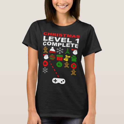 T-shirt Christmas Video Gaming Decoration Invaders Gamer (Devant)