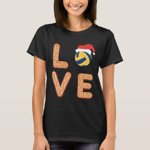 T-shirt Christmas Volleyball Love Santa Claus Xmas Team Sp