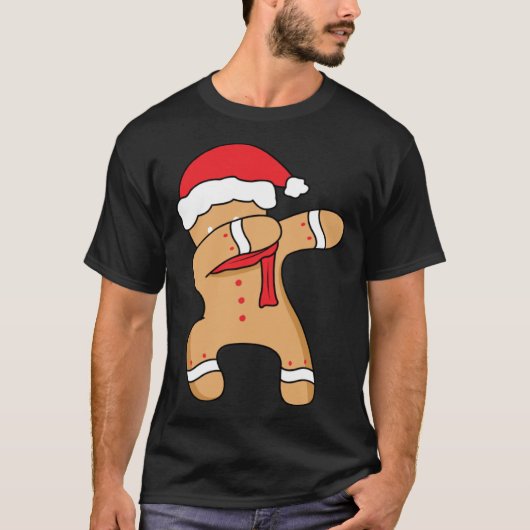 T-shirt Christmas winter holiday dance dabbing gingerbread (Devant)