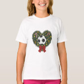 T-shirt Christmas Wreath with Soccer Ball (Devant)