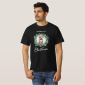 T-shirt Christmas Yellow Lab Labrador Retriever Chien chio (Devant entier)