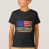T-shirt Christopher First Name Shirt Christopher Name Amer (Devant)