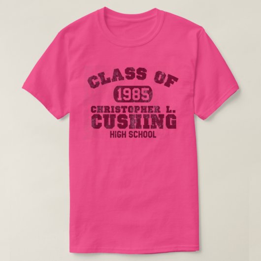 T-shirt Christopher L Cushing High School en détresse de (Design devant)