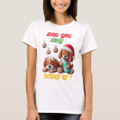 T-shirt chritmas chien en pain d'épice que vous essayez de (Devant)