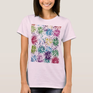 T-shirt Chromatic Stipple Bloom Abstract
