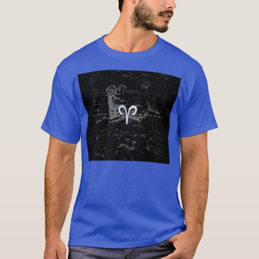 T-shirt Chrome comme Aries Symbole Zodiac sur Hevelius (Devant)