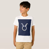 T-shirt Chrome Comme Taurus Zodiac Signe Bleu Carbone Impr (Devant entier)
