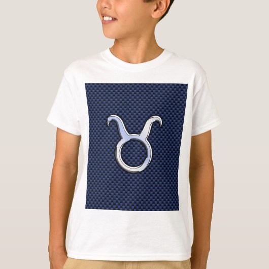 T-shirt Chrome Comme Taurus Zodiac Signe Bleu Carbone Impr (Devant)