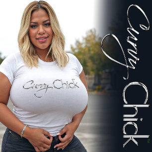 T-shirt Chrome Curvy Chick Horizontal Logo