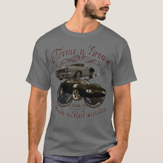 T-shirt Chrome n Grease 70s Plymouth muscle car oldtimer g