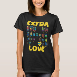 T-shirt chromosomes de l'amour extra Trisomy 21 XX