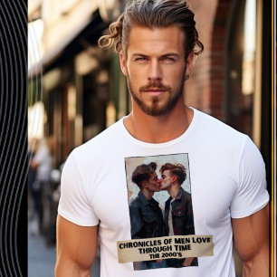 T-shirt Chroniques des hommes aiment par le temps, les ann