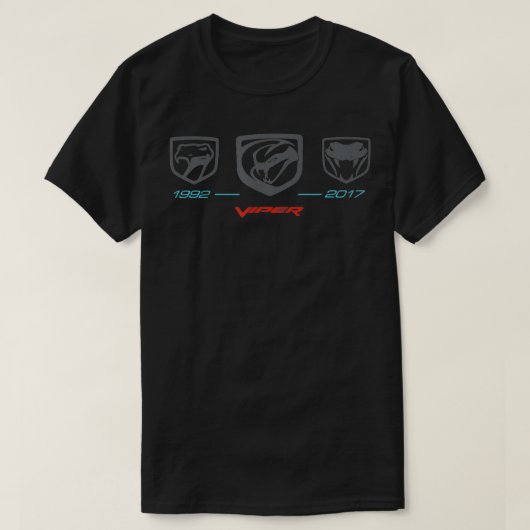 T-shirt Chronologie Dodge Viper (Design devant)