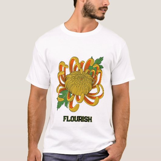 T-shirt chrysanthème (Devant)