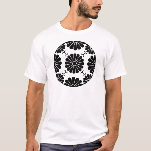 T-shirt Chrysanthème de style fusen (Devant)