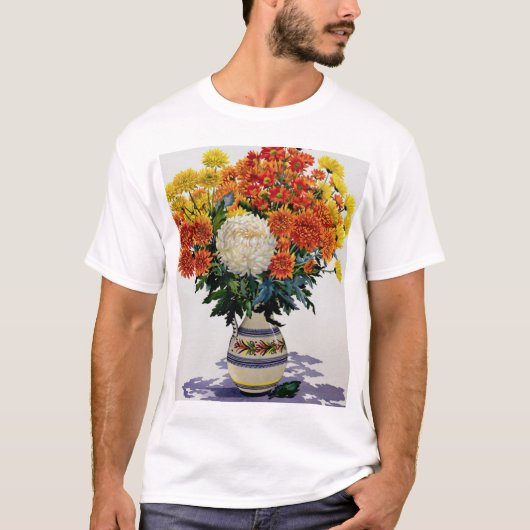 T-shirt Chrysanthèmes dans une cruche modelée 2005 (Devant)