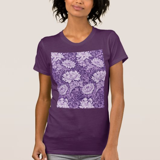 T-shirt Chrysanthemum Purple, William Morris (Devant)