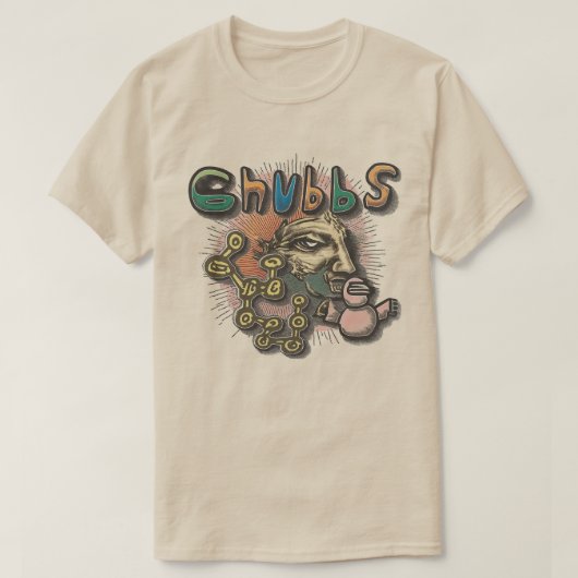 T-shirt Chubbs dessin de collage artistique (Design devant)