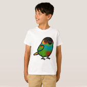 T-shirt Chubby Bleu, Ocre marqué Conure (Devant entier)