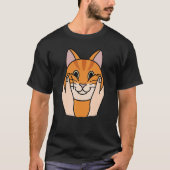 T-shirt Chubby Cheeks Ginger Chat Pet (Devant)