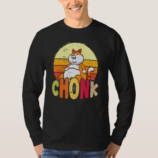 T-shirt Chubby Chonk Chat Mème Fat Feline (Devant)