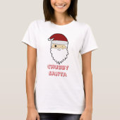 T-shirt Chubby Cute Santa Face – Adorable Christmas Tee (Devant)