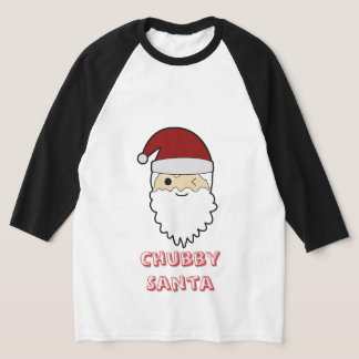 T-shirt Chubby Cute Santa Face – Adorable Christmas Tee