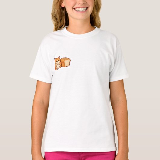T-shirt Chubby Ginger Tabby et Loaf of Bread Kids (Devant)