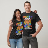 T-shirt Chubby Guys Cuddle Better Gay Grizzly Bear Pride M (Unisexe)