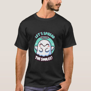 T-shirt Chubby Kawaii Fantôme souriant comme un ange