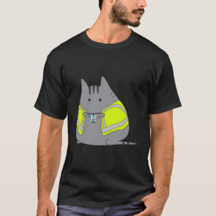 T-shirt Chubby Kitten Portant un gilet de sécurité Funny A