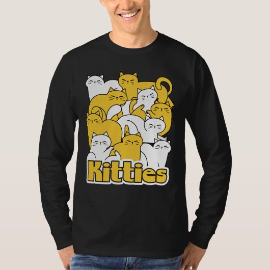 T-shirt Chubby Kitties Design - Cat Art adorable (Devant)