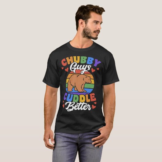 T-shirt Chubby Les gars Cuddle Meilleur Gay Grizzly Bear P (Devant entier)