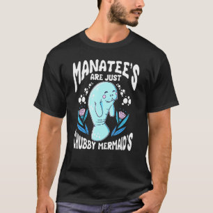 T-shirt Chubby Manatee Mermaid Costume mignon animal mer u