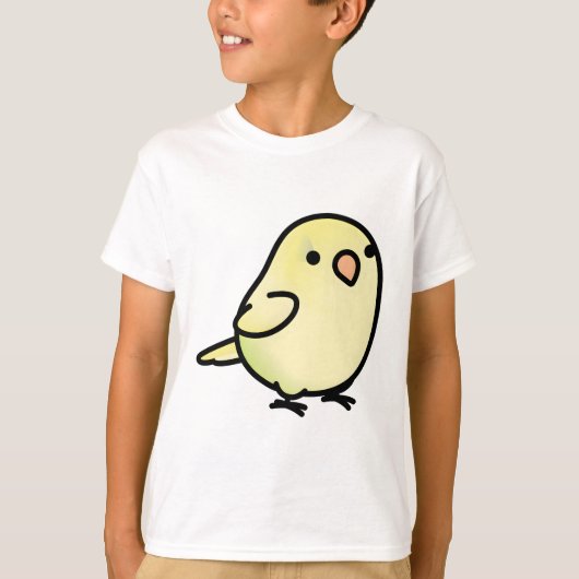 T-shirt Chubby Parrotlet Lutino Jaune clair (Devant)